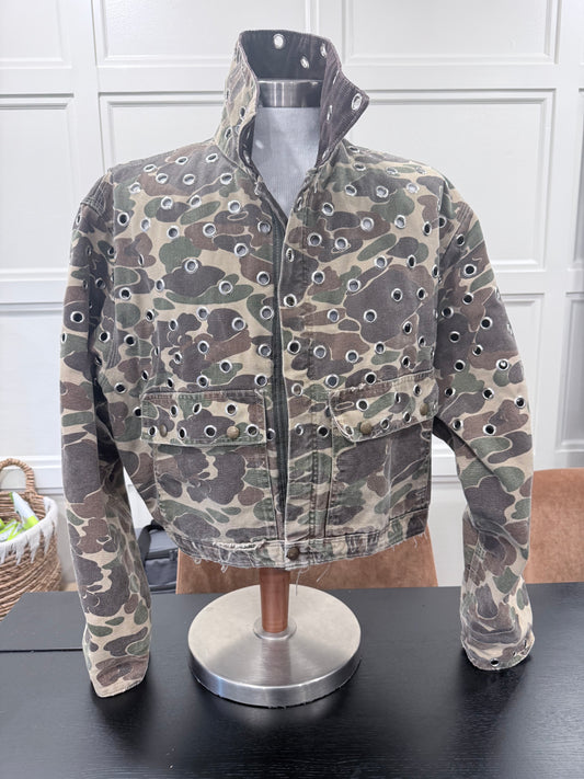 Vintage Carhartt Cropped Jacket | Camo | X-Large | One of One