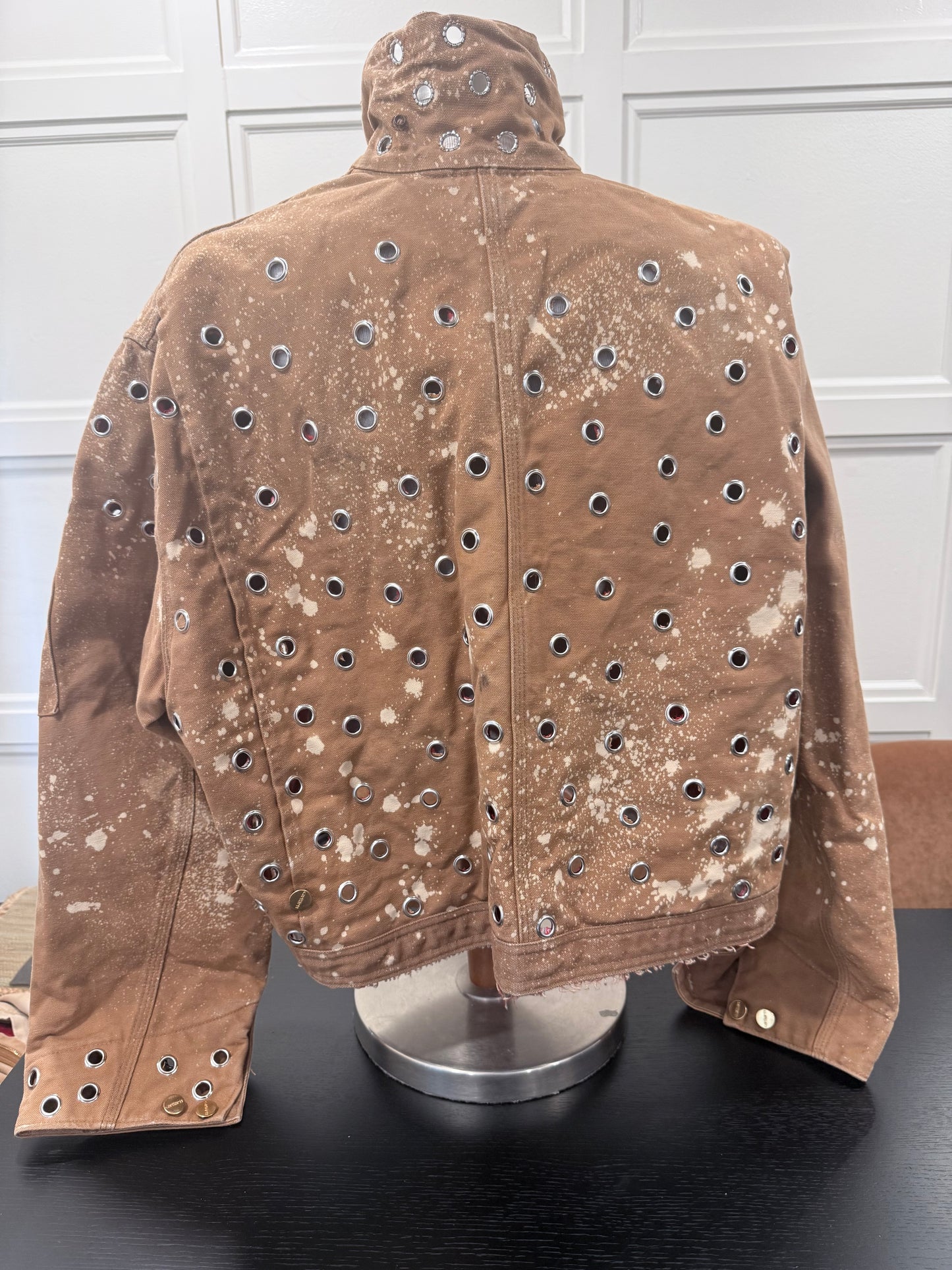 Vintage Carhartt Cropped Jacket | Brown w/mix metal grommets | 2X-Large | One of One