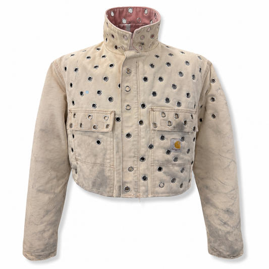 Vintage Carhartt Cropped Jacket | Beige | Medium | One of One