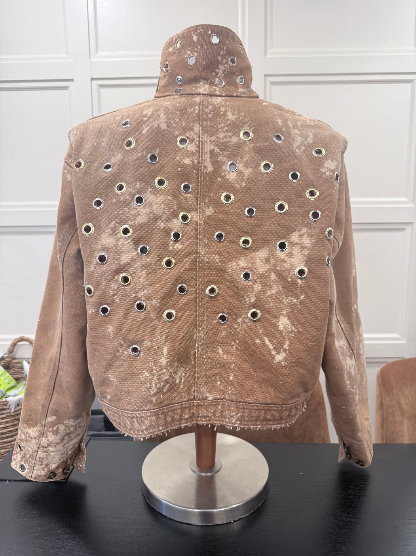 Vintage Carhartt Cropped Jacket | Brown w/mix metal grommets | X-Large | One of One