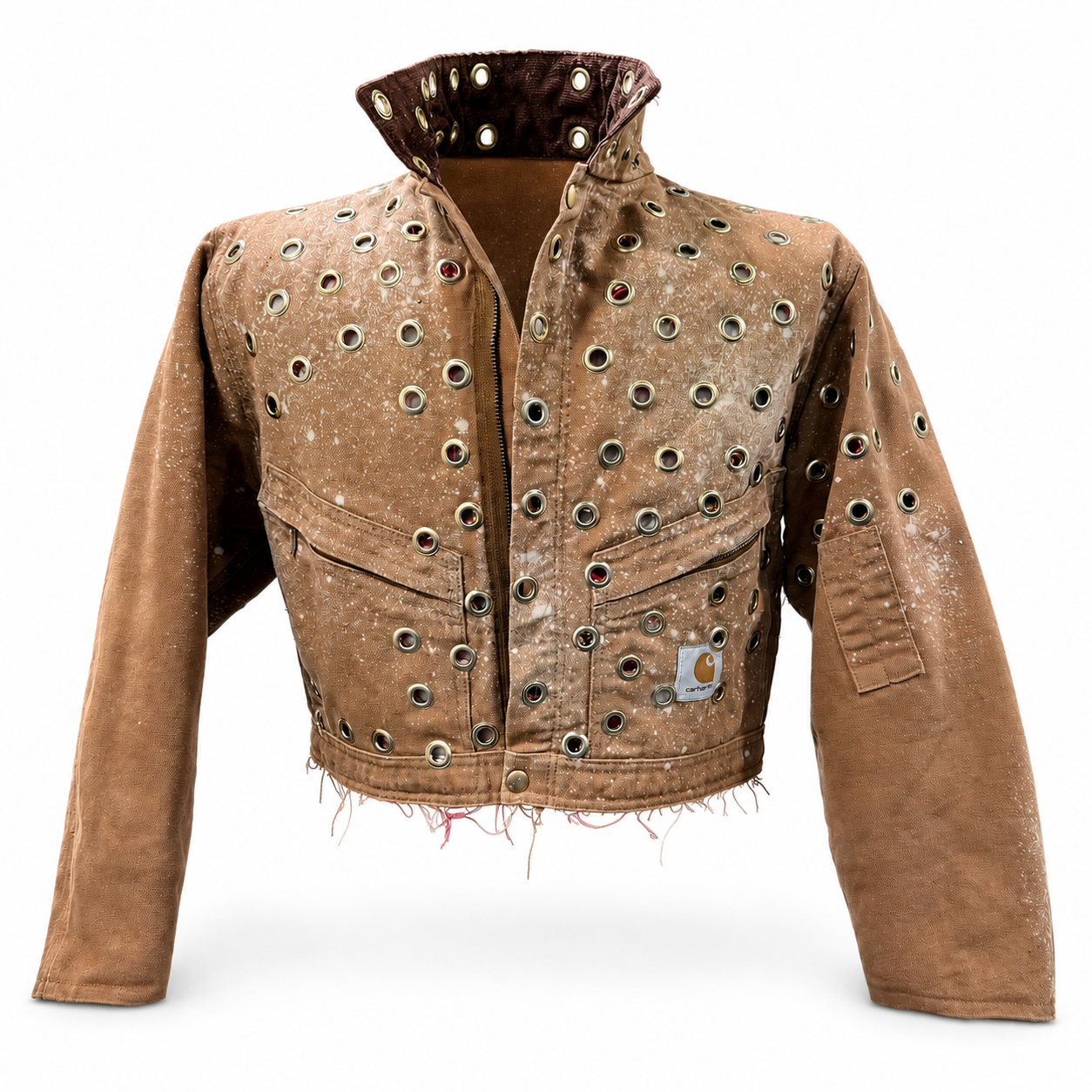 Vintage Carhartt Cropped Jacket | Brown | Medium | Gold eyelets | One of One