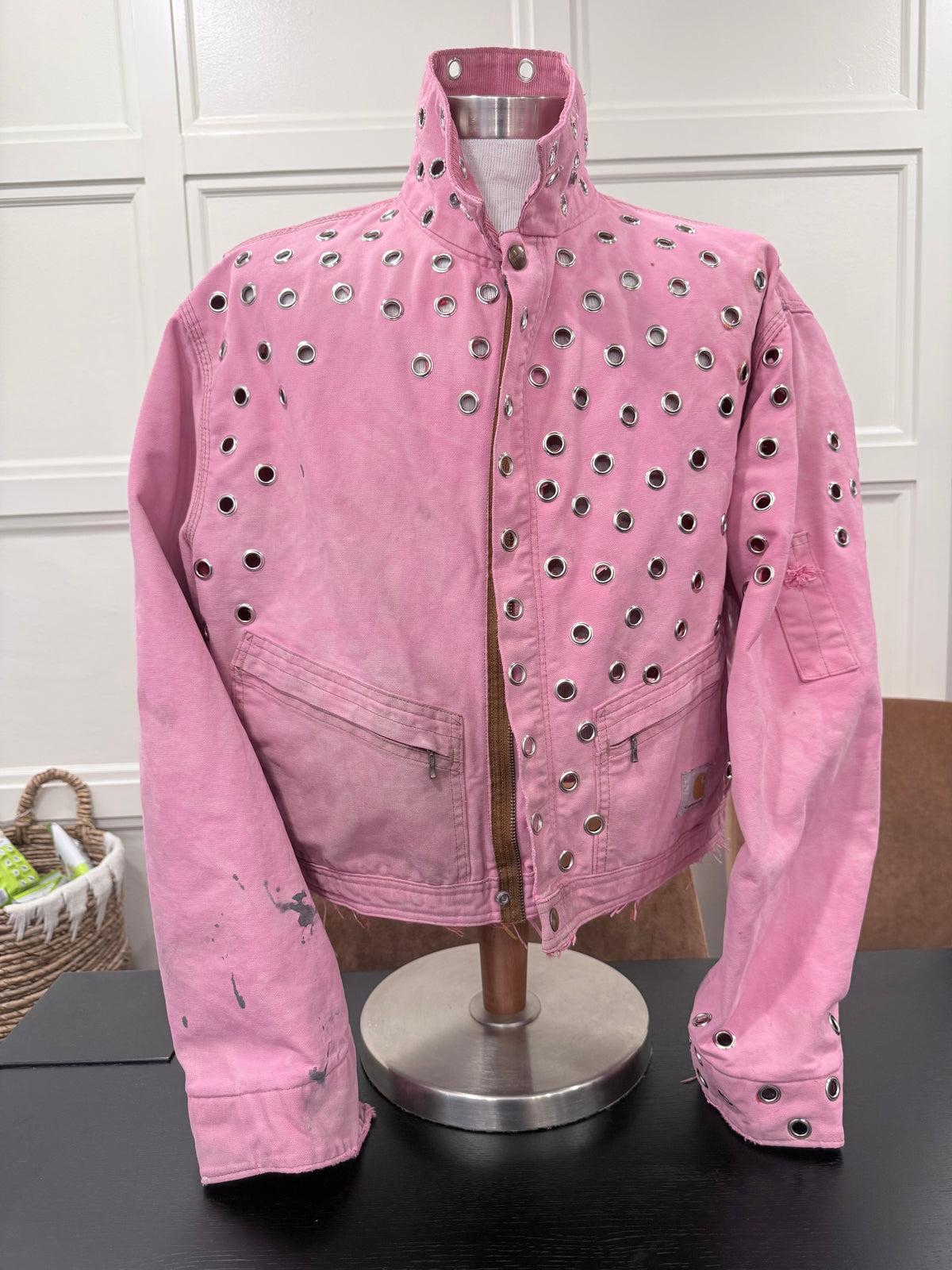 Vintage Carhartt Cropped Jacket | Pink | X-Large | One of One